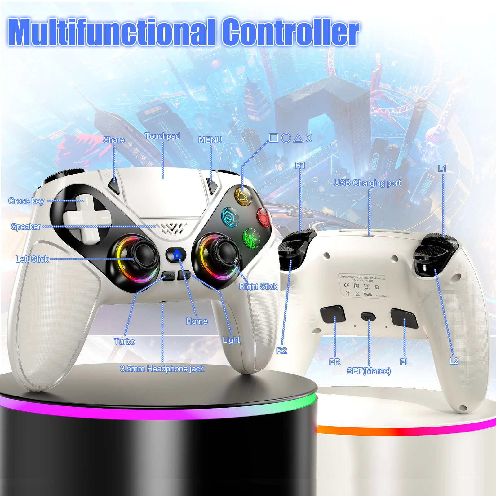 Wireless Controller Gamepad Fo - огляд і ціна Gaming Console Portable Pc