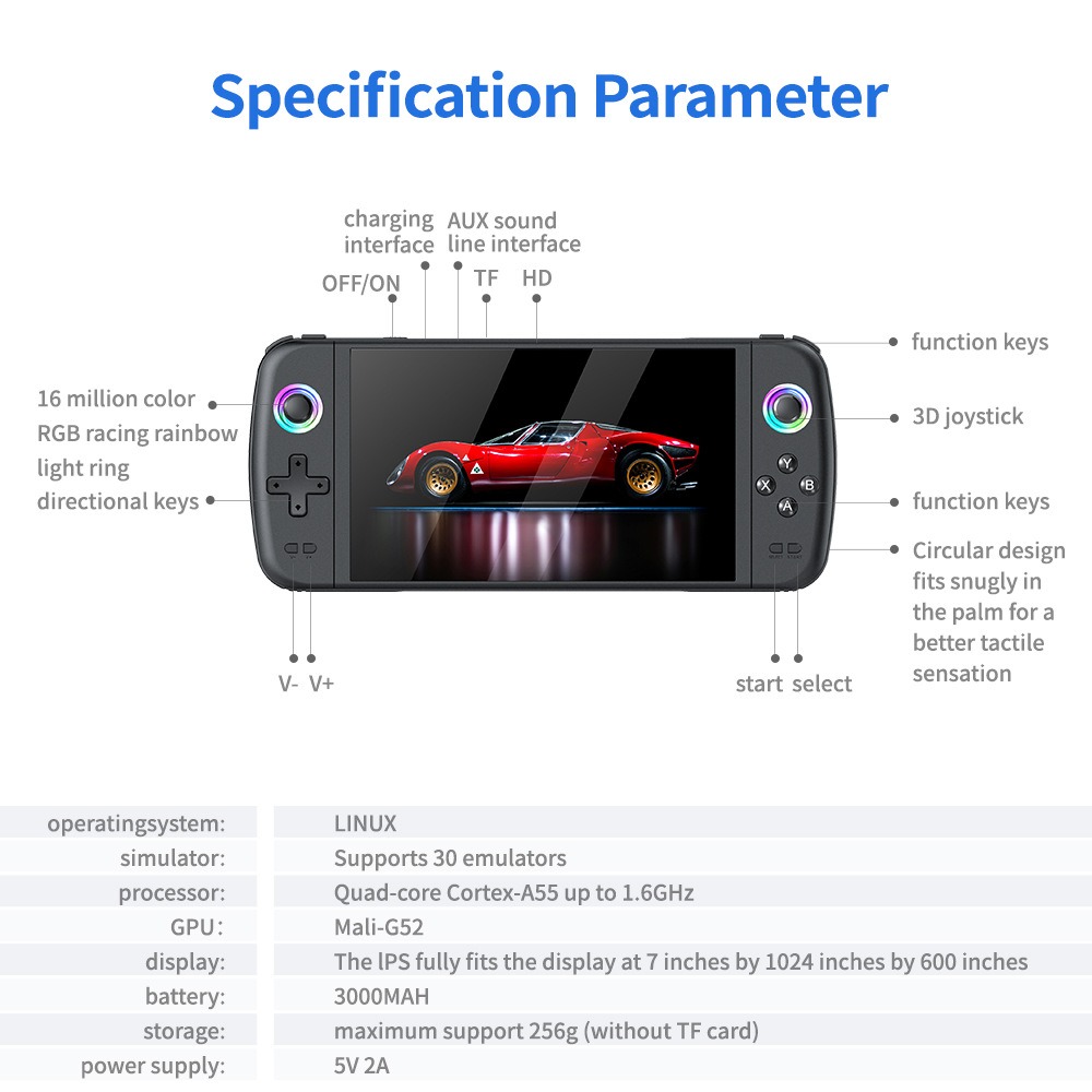 NEW M27 7 Inch IPS Screen  Han - огляд і ціна Gaming Console G90